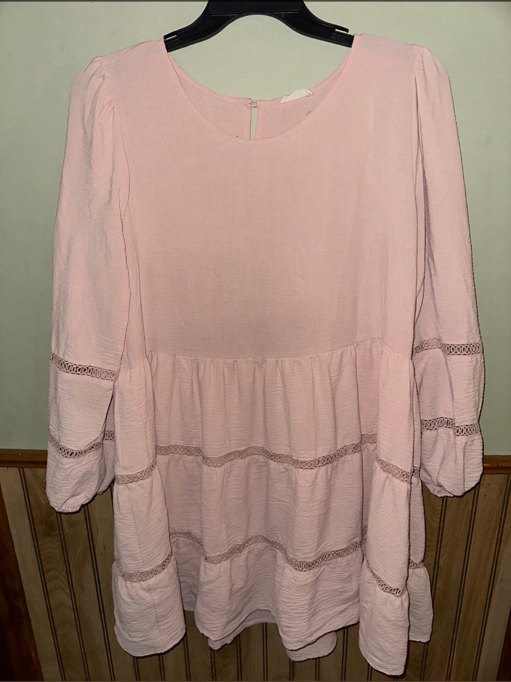 Kori Boutique Light Pink Tiered Babydoll Dress